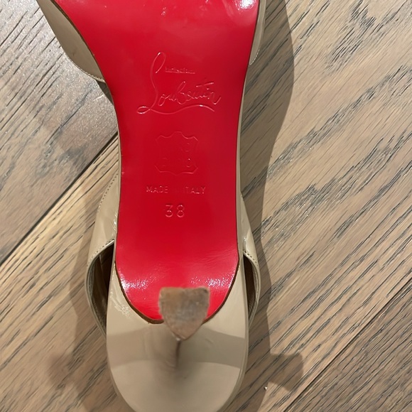 Nude Christian Louboutin Strappy Sandals Size 38 - Picture 6 of 8